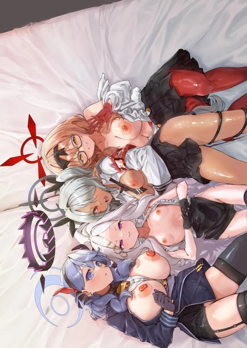 คณะรักษาวินัยไม่บริสุทธิ์ [Mori no Michi (Mori Sinrisk)] Sei no midare wa fuuki no midare (Blue Archive)